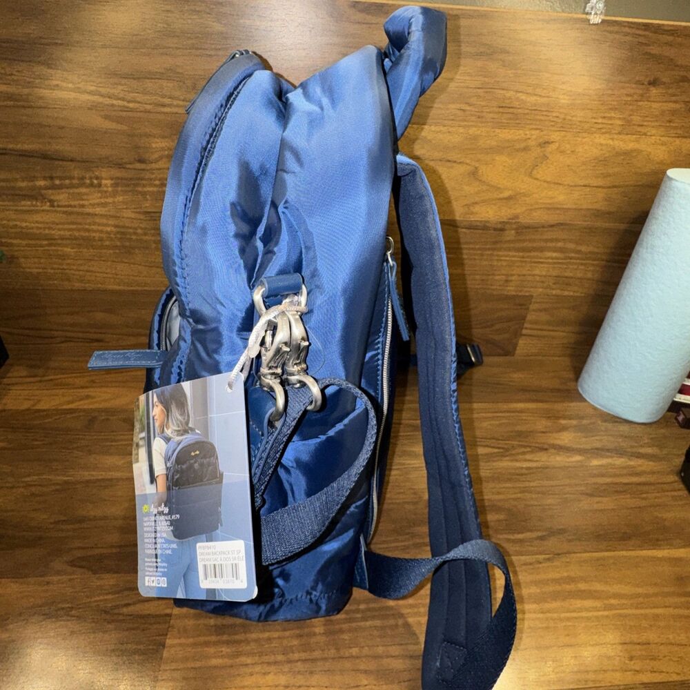 Itzy Ritzy Blue Puffer Backpack Diaper Bag Organize Travel Versatile Change Pad - Picture 6 of 15